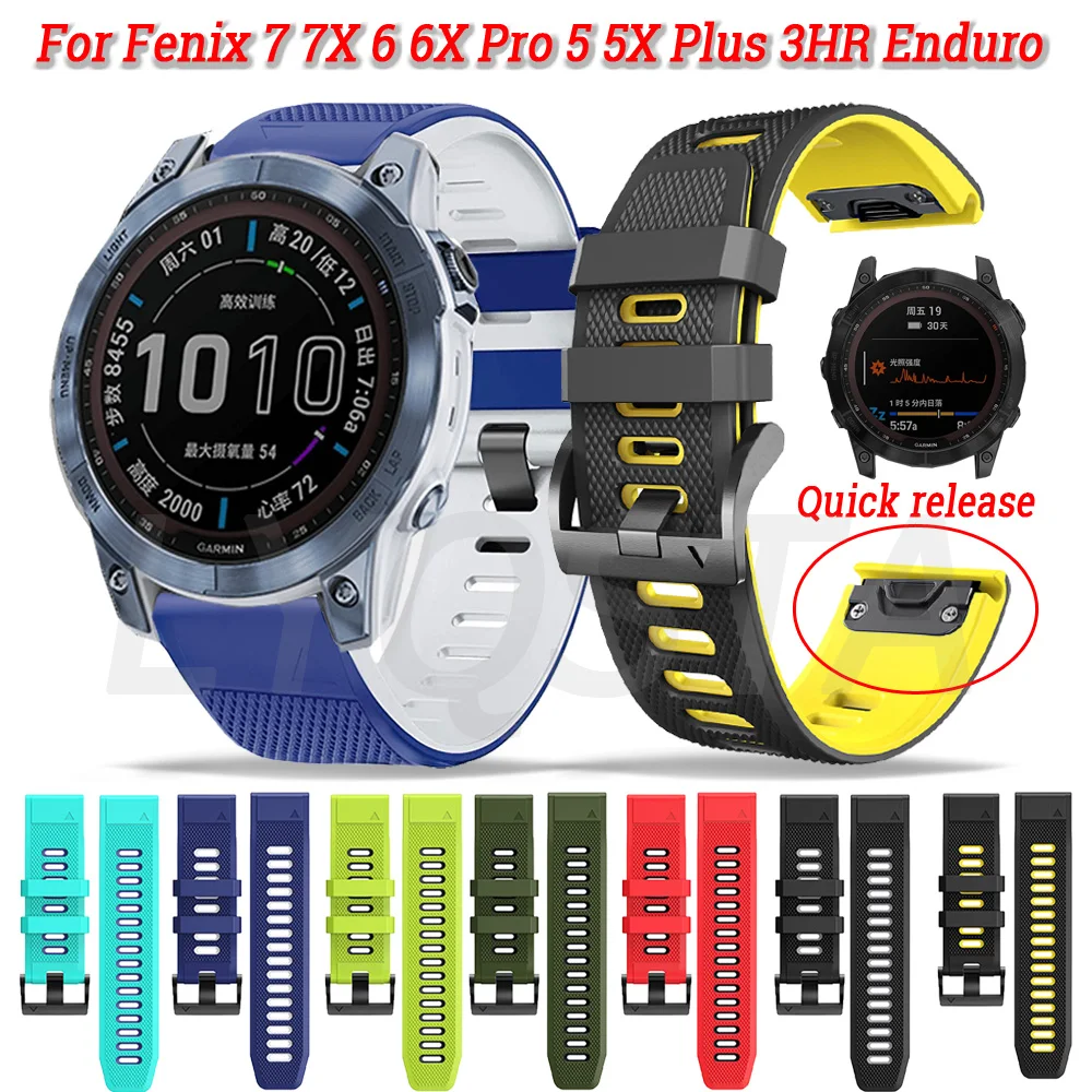 Ремешок силиконовый спортивный для смарт-часов Garmin Fenix 6X 6 Pro 5X 5 Plus 3HR Mk2, быстросъемный удобный браслет для наручных часов, 26 мм 22 мм
Ремешок силиконовый спортивный для смарт-часов Garmin Fenix 6X 6 Pro 5X 5 Plus 3HR Mk2, быстросъемный удобный браслет для наручных часов, 26 мм 22 мм