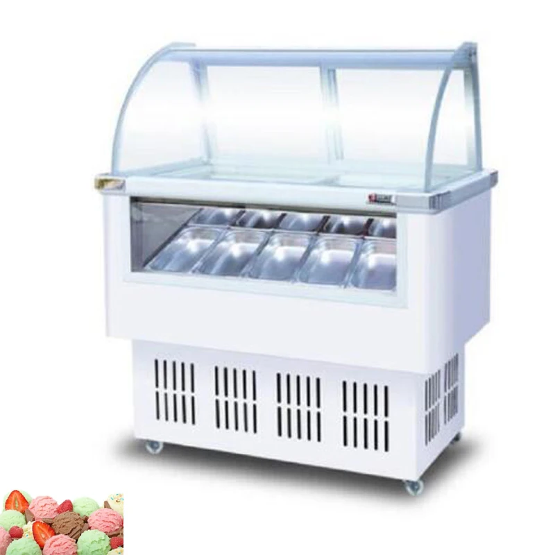 

New Product Gelato And Popsicle Showcase Glass Door Ice Cream Display Cabinet Ice Porridge Cold Drink Freezer