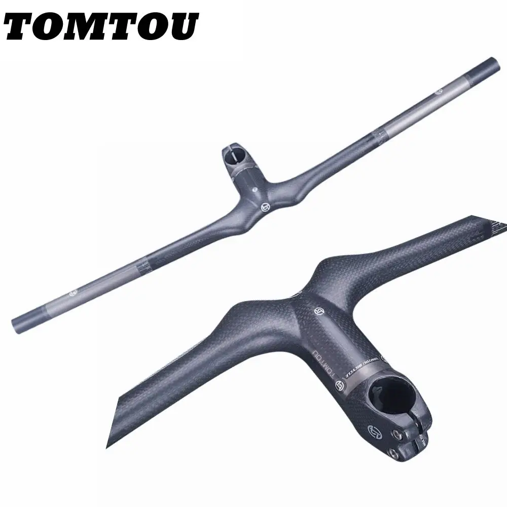 TOMTOU Full Carbon Fibre Bicycle XXX Handlebar MTB Bike Integrated One shaped Handlebar Stem Cycling Mountain Parts
TOMTOU Full Carbon Fibre Bicycle XXX Handlebar MTB Bike Integrated One shaped Handlebar Stem Cycling Mountain Parts