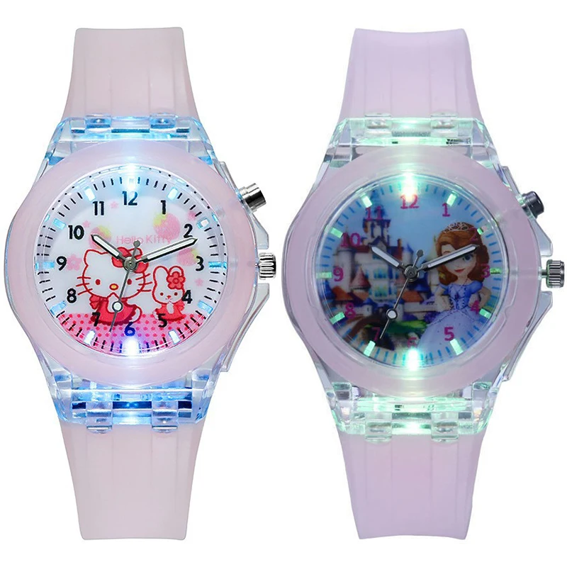 Cute Cartoon Kawaii KT Cat Colorful Light Watch Fashion Creative Children's Luminous Flash Watch Birthday gifts for boy and girl
Cute Cartoon Kawaii KT Cat Colorful Light Watch Fashion Creative Children's Luminous Flash Watch Birthday gifts for boy and girl