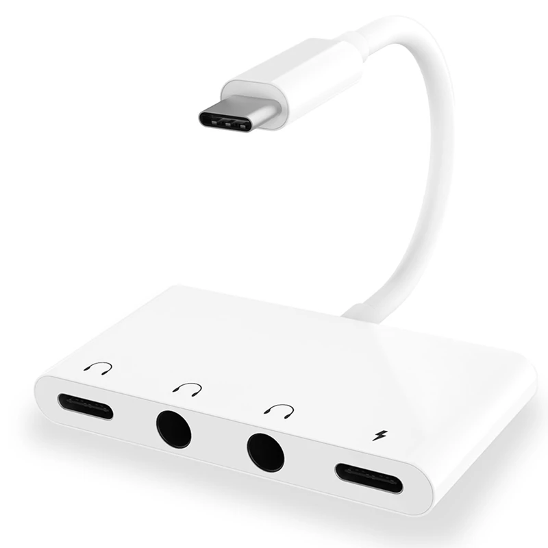 4 In 1 USB C To Headphone Jack Adapter With 3.5Mm Audio Jack And 60W PD Fast Charging Port
4 In 1 USB C To Headphone Jack Adapter With 3.5Mm Audio Jack And 60W PD Fast Charging Port
