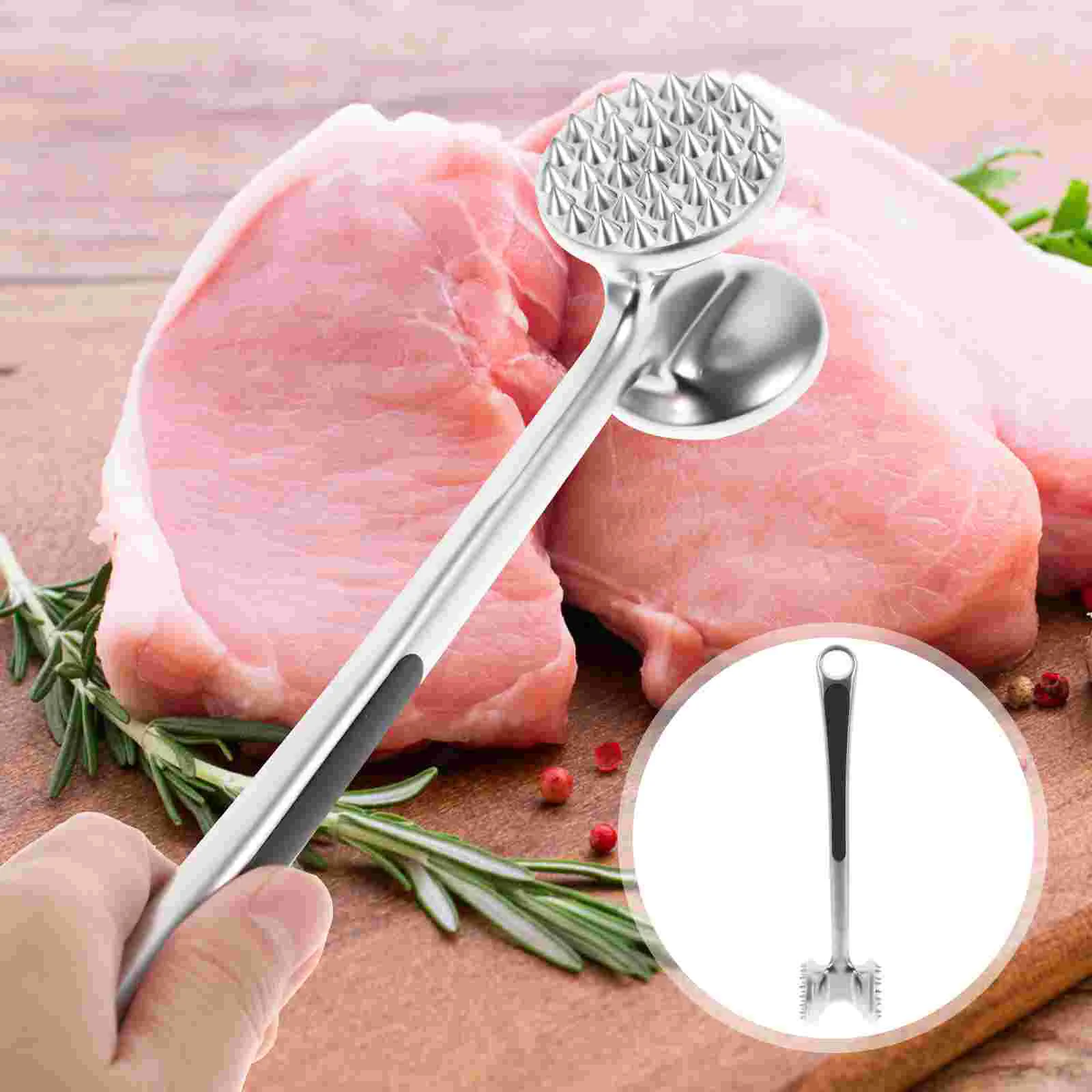 Meat Hammer Mallet Tenderizer Pounder Stainless Steakkitchen Steel Chicken Tool Pork Beef Poultry Cuber Cooking Tenderizing
Meat Hammer Mallet Tenderizer Pounder Stainless Steakkitchen Steel Chicken Tool Pork Beef Poultry Cuber Cooking Tenderizing