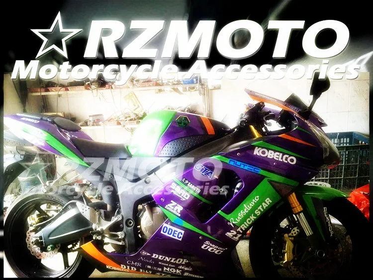 Новый комплект обтекателей из АБС для мотоцикла и велосипеда, подходит для Kawasaki Ninja ZX-6R ZX6R 636 2005 2006 05 06, комплект кузова фиолетового и зеленого...
Новый комплект обтекателей из АБС для мотоцикла и велосипеда, подходит для Kawasaki Ninja ZX-6R ZX6R 636 2005 2006 05 06, комплект кузова фиолетового и зеленого...