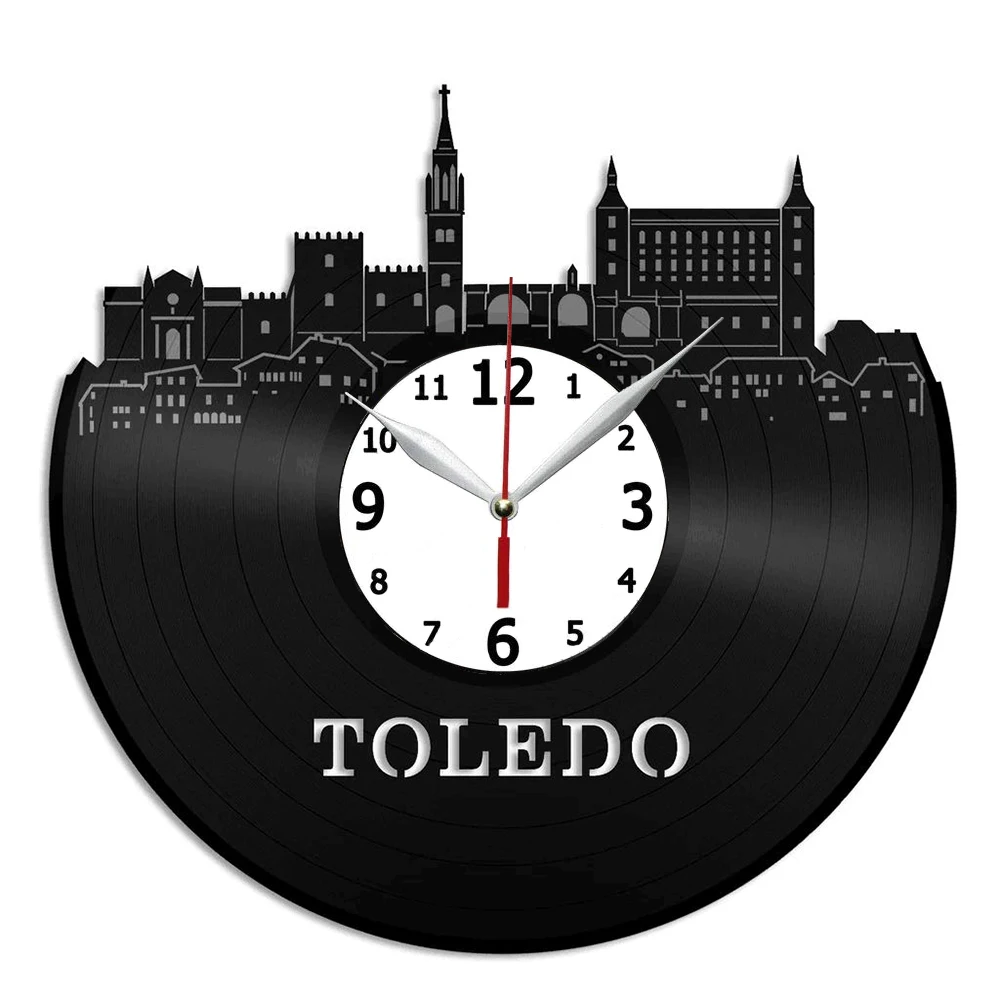 Виниловые настенные часы Toledo Skyline, ручная работа, подарок для кухни, офиса, спальни
Виниловые настенные часы Toledo Skyline, ручная работа, подарок для кухни, офиса, спальни