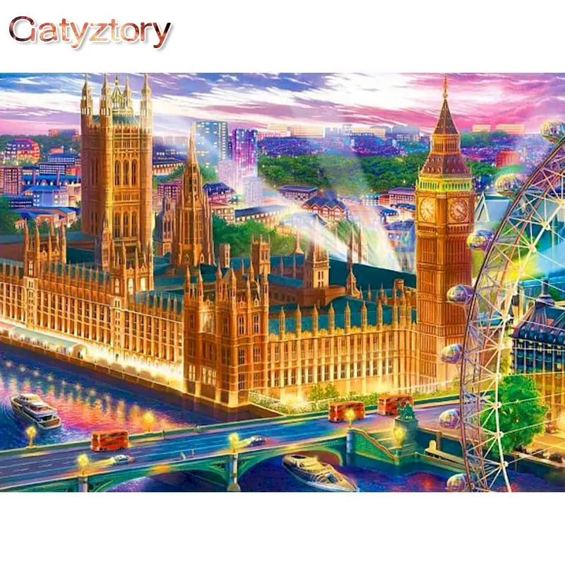 GATYZTORY Pictures By Numbers City Landscape Paint Canvas Coloring Oil Painting City HandPainted Home Decoration
GATYZTORY Pictures By Numbers City Landscape Paint Canvas Coloring Oil Painting City HandPainted Home Decoration