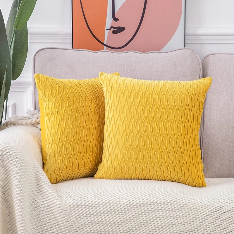 Inyahome Set of 2 Super Soft Velvet Decorative European Throw Pillow Covers Shell Square with Texture Luxury Style Cushion Case
Inyahome Set of 2 Super Soft Velvet Decorative European Throw Pillow Covers Shell Square with Texture Luxury Style Cushion Case