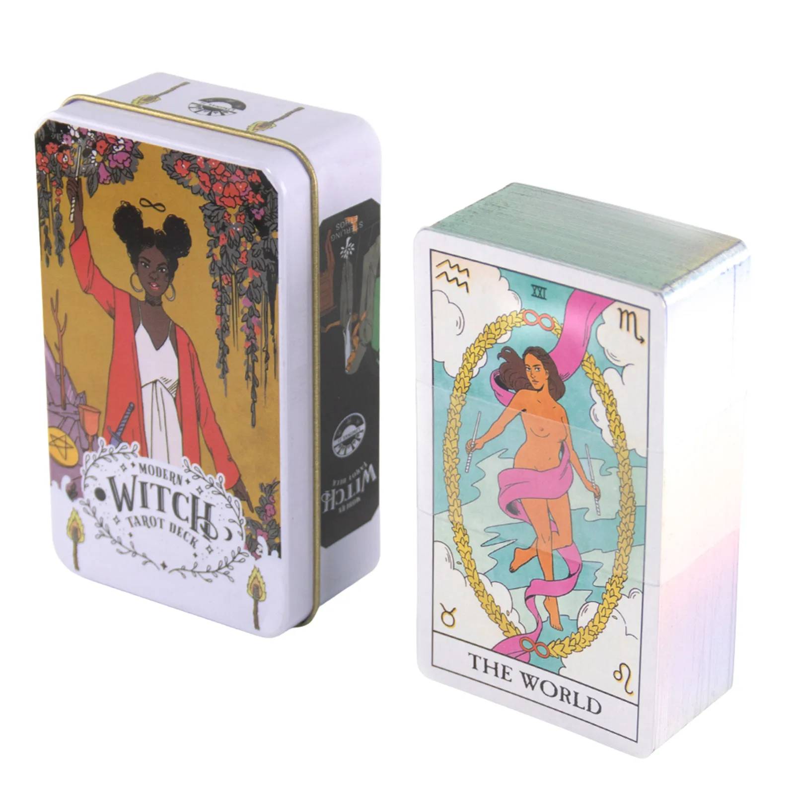 78pcs Tarot Cards Deck With Tin Box Board Game For Beginner Exquisite Pattern Mysterious Fortune Telling Game Card Entertainment
78pcs Tarot Cards Deck With Tin Box Board Game For Beginner Exquisite Pattern Mysterious Fortune Telling Game Card Entertainment