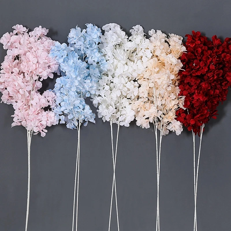 

107CM Silk Hydrangea White Branch Snow All Over The Sky DIY Artificial Cherry Home Party Decoration Wedding Arch Decoration