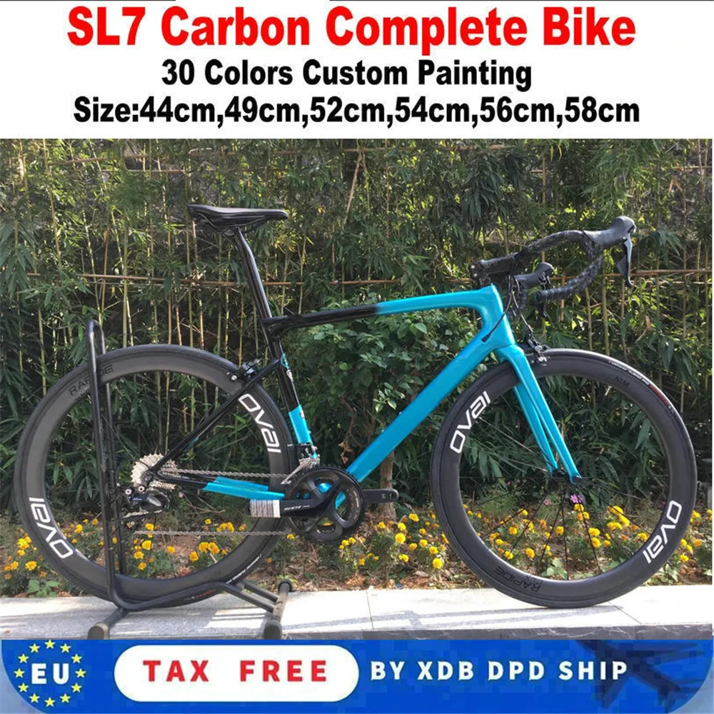 Disc SL7 Road Bicycle Carbon Complete Bike Blue Taiwan made Sl7 Carbon Frameset with 50mm Disc hub wheelset
Disc SL7 Road Bicycle Carbon Complete Bike Blue Taiwan made Sl7 Carbon Frameset with 50mm Disc hub wheelset
