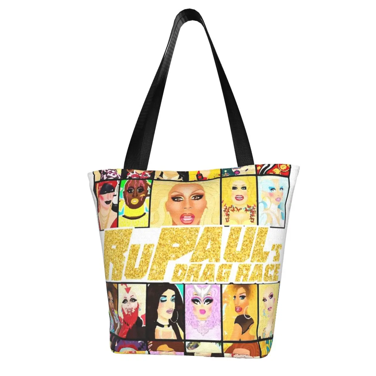 

DRAG QUEEN ROYALTY Shopping Bag rpdr rupauls drag race lgbt Aesthetic Cloth Streetwear Handbag Female Bulk Bags