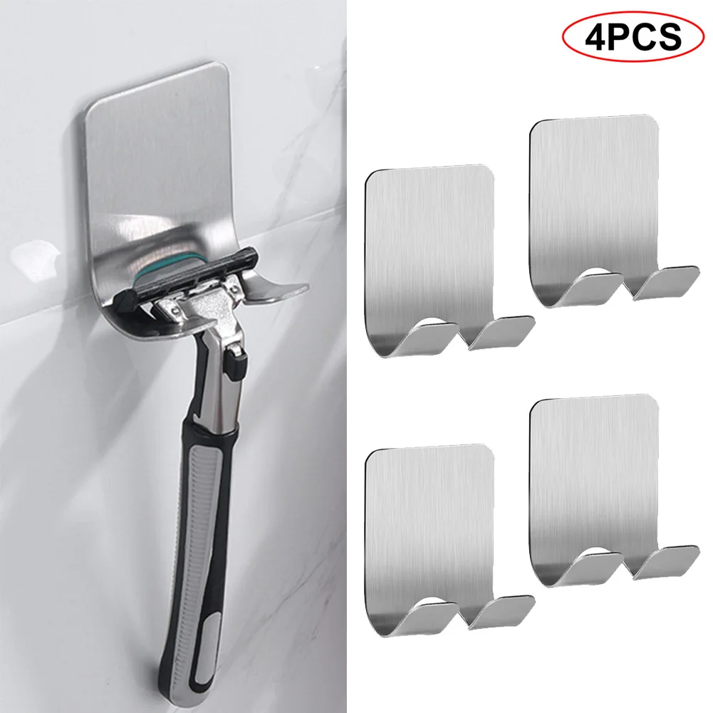 Stainless Steel Wall Hook Razor Holder Self Adhesive Sticky Kitchen Home Bathroom Key Bag Hanger Storage Hanging Holder Rack
Stainless Steel Wall Hook Razor Holder Self Adhesive Sticky Kitchen Home Bathroom Key Bag Hanger Storage Hanging Holder Rack