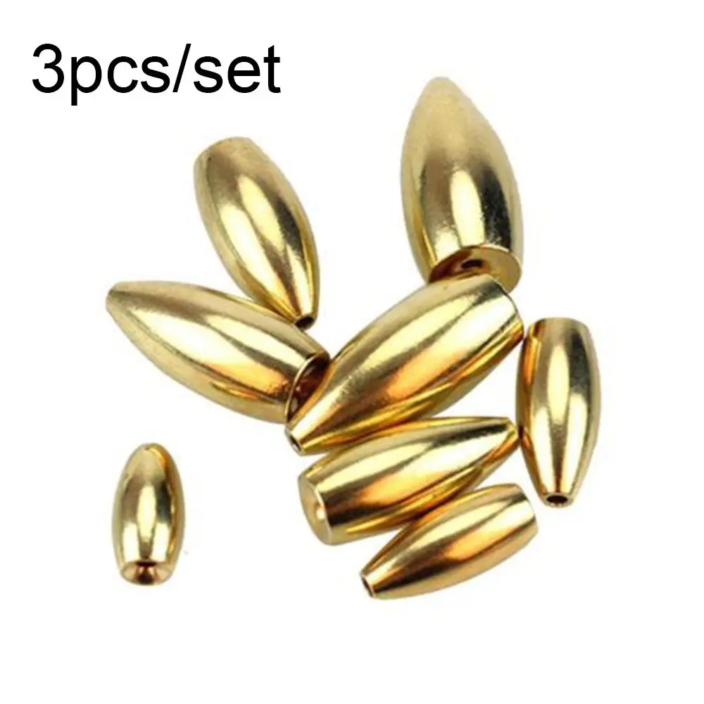 3Pcs High Quality Copper Fishing Lead Fall Sinkers Olives Shape Flipping/Worm Counter Weights Split Fishing Tools Accessories
3Pcs High Quality Copper Fishing Lead Fall Sinkers Olives Shape Flipping/Worm Counter Weights Split Fishing Tools Accessories