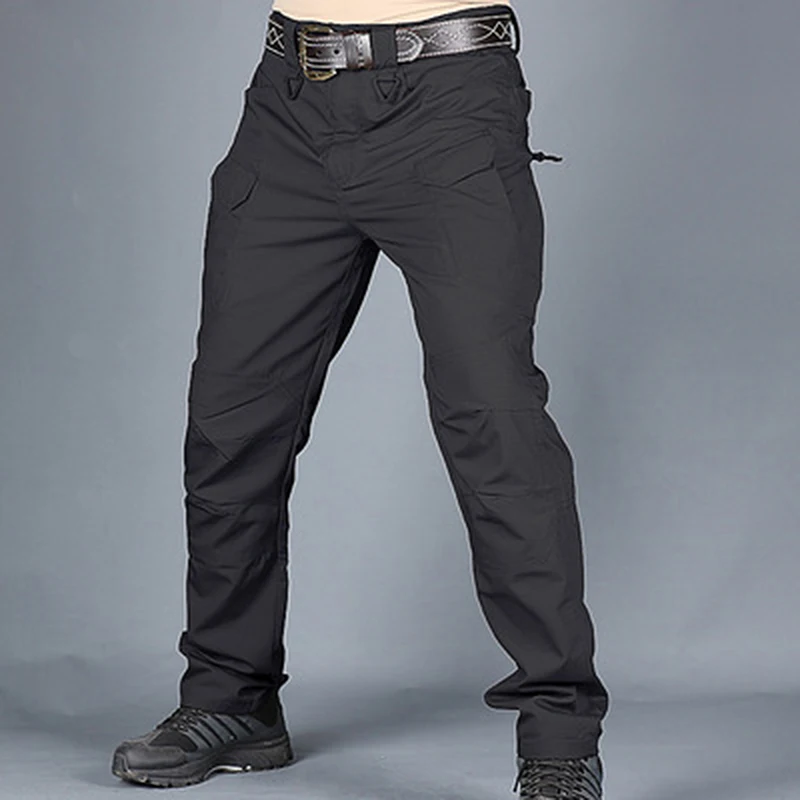 

Брюки-карго мужские тактические, водонепроницаемые длинные штаны с карманами, много карманов, свободные, рабочие