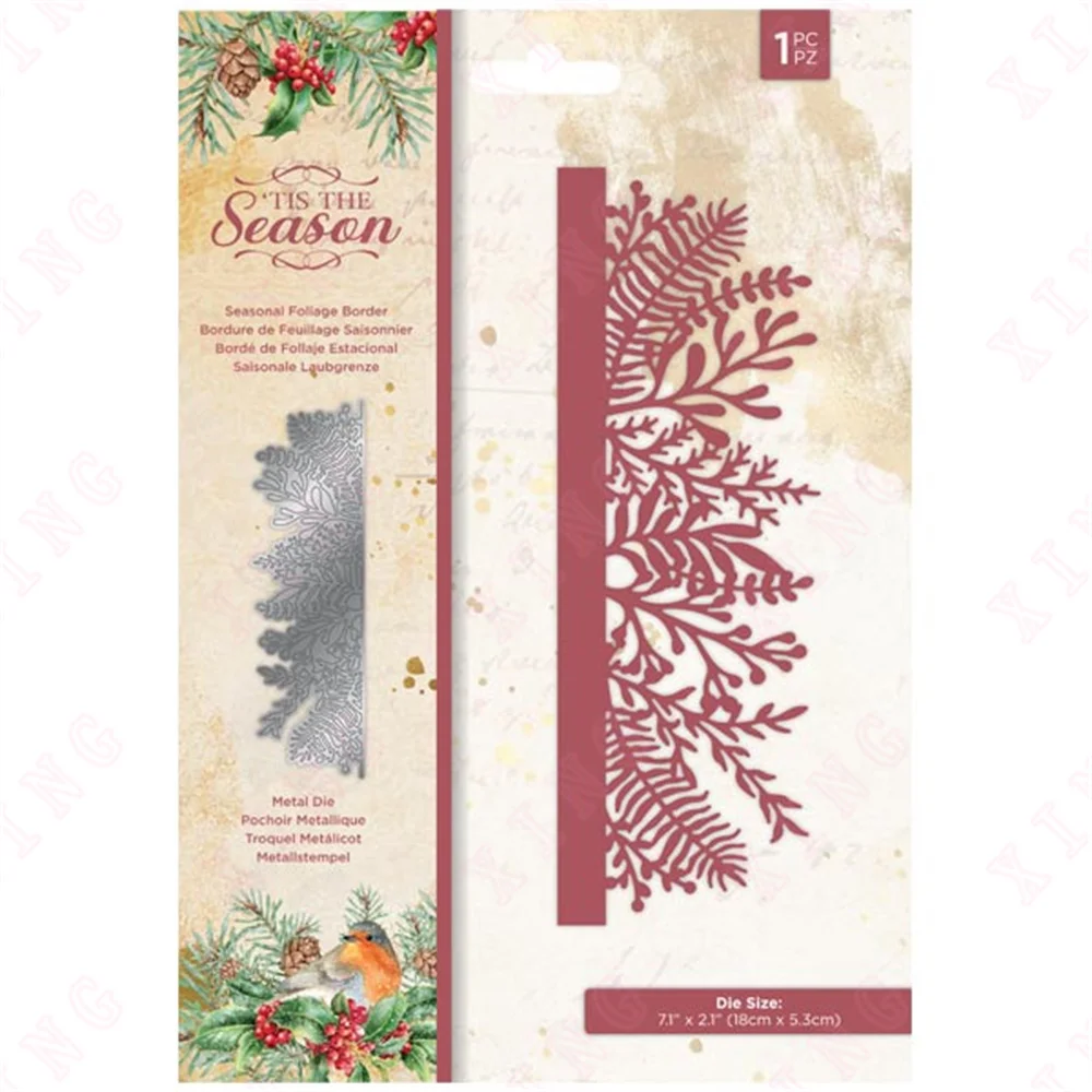 Newest Metal Cutting Dies Scrapbook Paper Decoration Embossing Mold Diy Handmade Craft Reusable Seasonal Foliage Border Template
Newest Metal Cutting Dies Scrapbook Paper Decoration Embossing Mold Diy Handmade Craft Reusable Seasonal Foliage Border Template