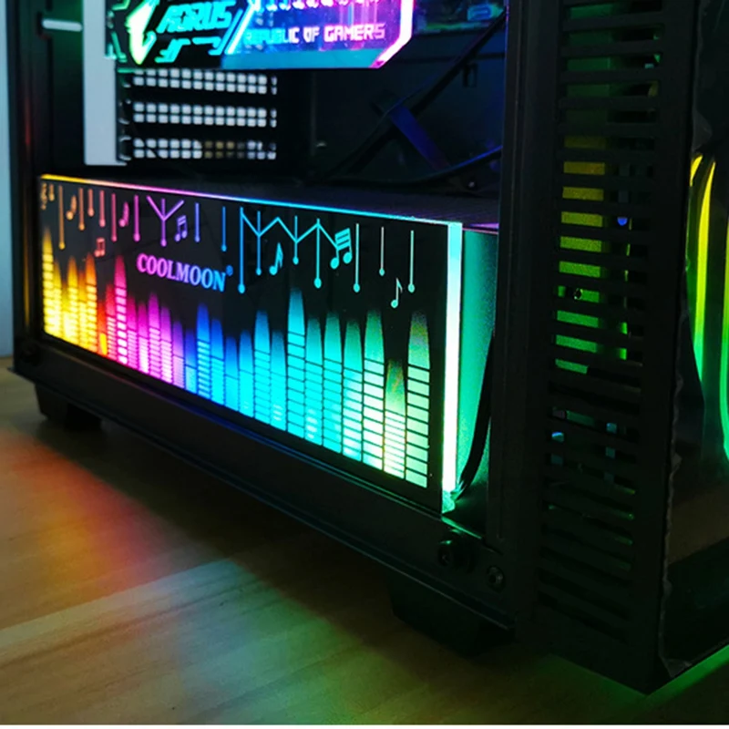 COOLMOON Power Wareho использует раннюю доску, светодиодную ленту с изменением цвета RGB, используется для кронштейна изображения, подвески для компью...
COOLMOON Power Wareho использует раннюю доску, светодиодную ленту с изменением цвета RGB, используется для кронштейна изображения, подвески для компью...
