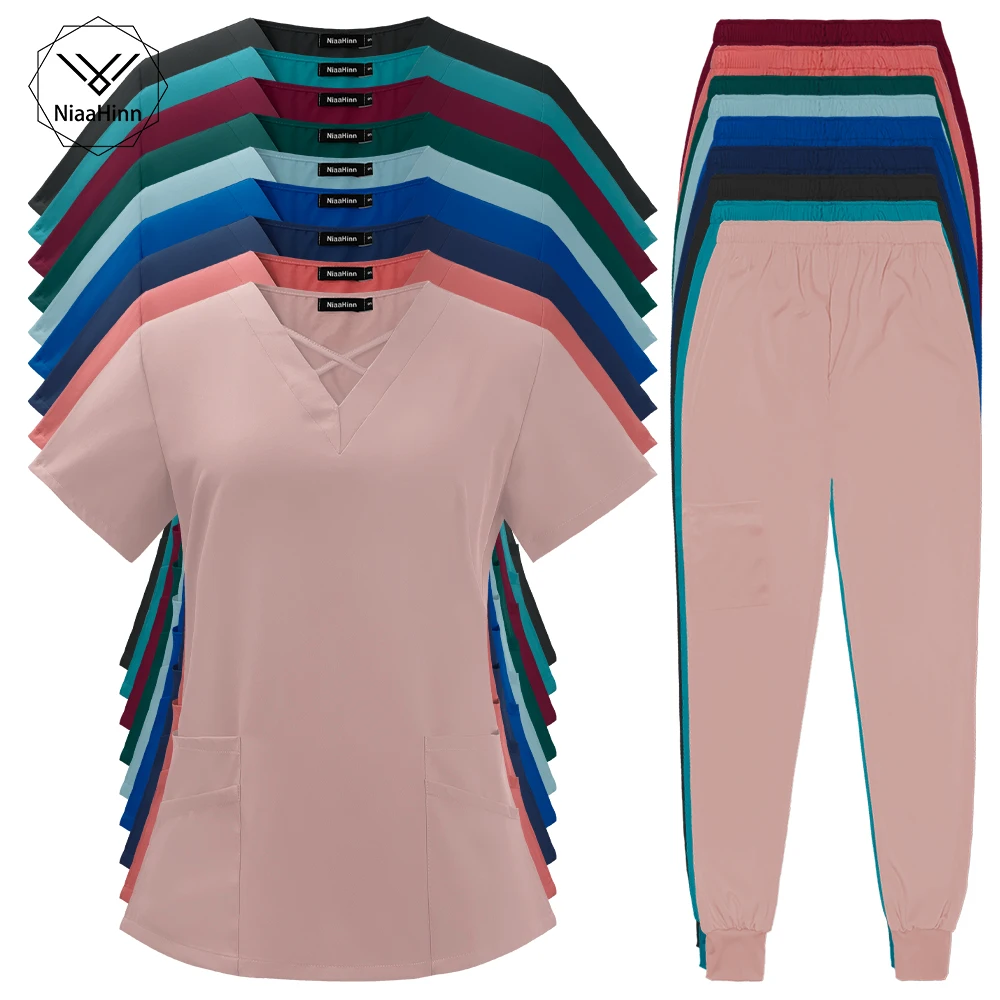 Medical Neckline Cross Fashion New High Quality Women Scrub Suit Jogger Pants Unisex Multicolor Wholesale Nursing Accessories
Medical Neckline Cross Fashion New High Quality Women Scrub Suit Jogger Pants Unisex Multicolor Wholesale Nursing Accessories