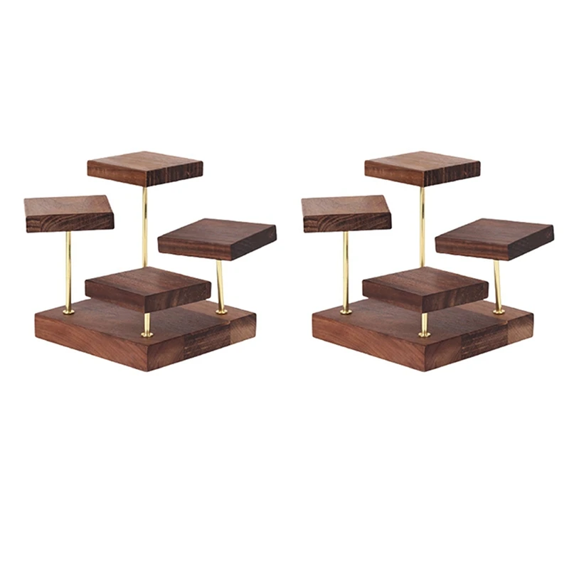 2X Walnut Jewelry Display Stand, Four-Layer Rotatable Earring Tray Earrings Rings Bracelets Pendant Display Stand
2X Walnut Jewelry Display Stand, Four-Layer Rotatable Earring Tray Earrings Rings Bracelets Pendant Display Stand