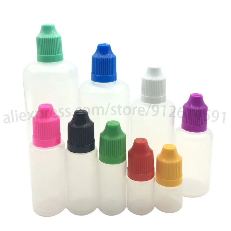 

10Pcs 3ml 5ml 10ml 15ml 20ml Empty Plastic Squeezable Dropper Bottle E Liquid Sample Eye Drop Refillable Needle Vial