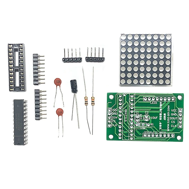 MAX7219 Модуль точечной матрицы MCU цифровой модуль отображения трубки DIY Электронный комплект
MAX7219 Модуль точечной матрицы MCU цифровой модуль отображения трубки DIY Электронный комплект