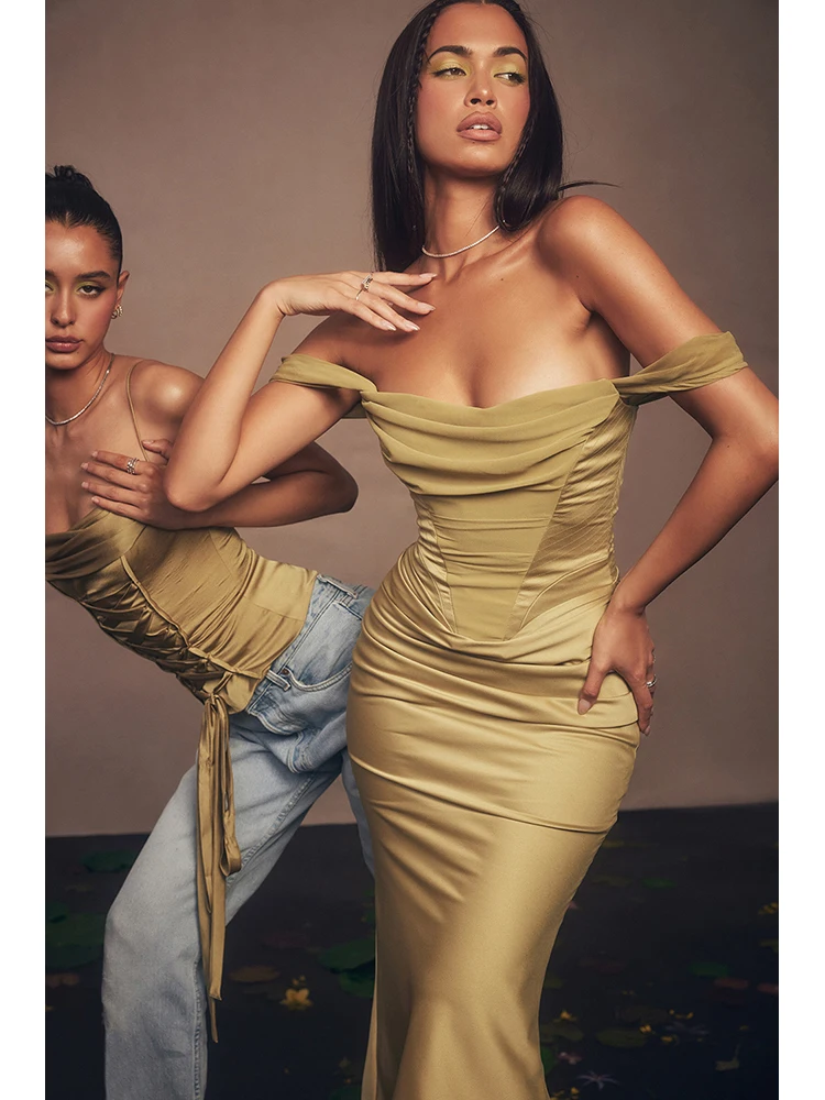 Elegant Strapless Pleated Bodycon Party Dress Summer Sexy Sleeveless Off Shoulder Patchwork Midi Dress Party Evening Club Dress
Elegant Strapless Pleated Bodycon Party Dress Summer Sexy Sleeveless Off Shoulder Patchwork Midi Dress Party Evening Club Dress