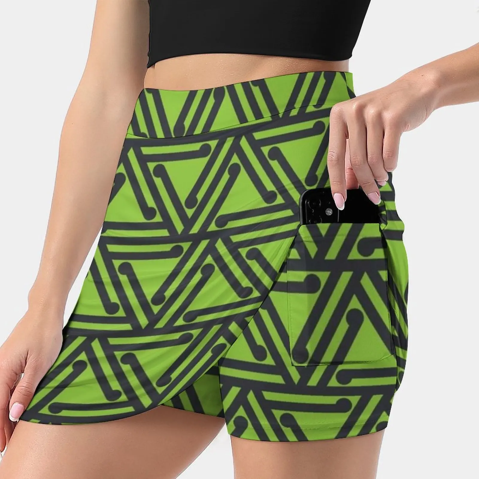 

Ahuriri Summer ( Crispy Lettuce ) Women's skirt With Pocket Vintage Skirt Printing A Line Skirts Summer Clothes Maori