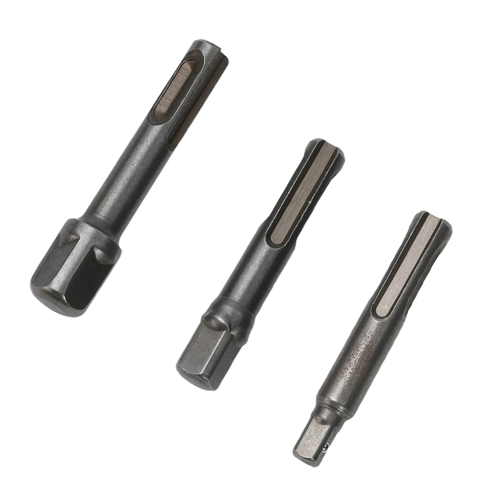 

3pcs SDS Socket Driver Set Chrome-vanadium Steel Extension Adaptor 1/4" 3/8" 1/2" Hex Shank Converter Impact Drill Hammer Adapte