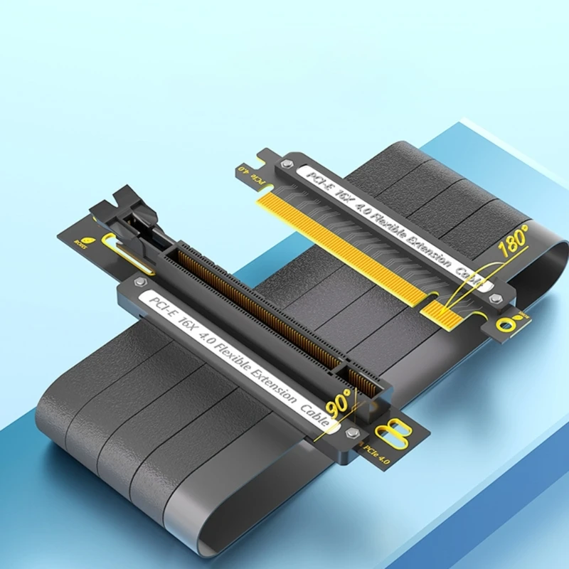 Полноскоростной удлинительный кабель PCIE X16 вертикальный разъем 90°, 180°, 20 см
Полноскоростной удлинительный кабель PCIE X16 вертикальный разъем 90°, 180°, 20 см