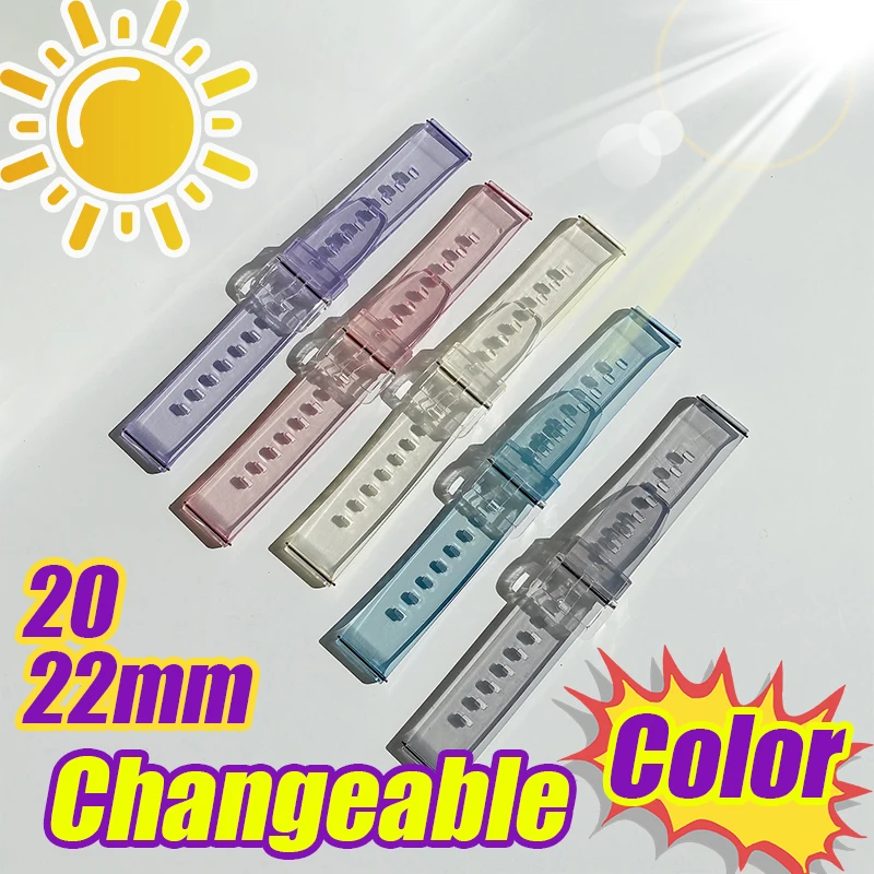20mm 22mm Discolor Transparent Band for Samsung Galaxy Watch Active 2 Strap 40 44mm Active Correa Bracelet for Huami Amazfit Bip
20mm 22mm Discolor Transparent Band for Samsung Galaxy Watch Active 2 Strap 40 44mm Active Correa Bracelet for Huami Amazfit Bip