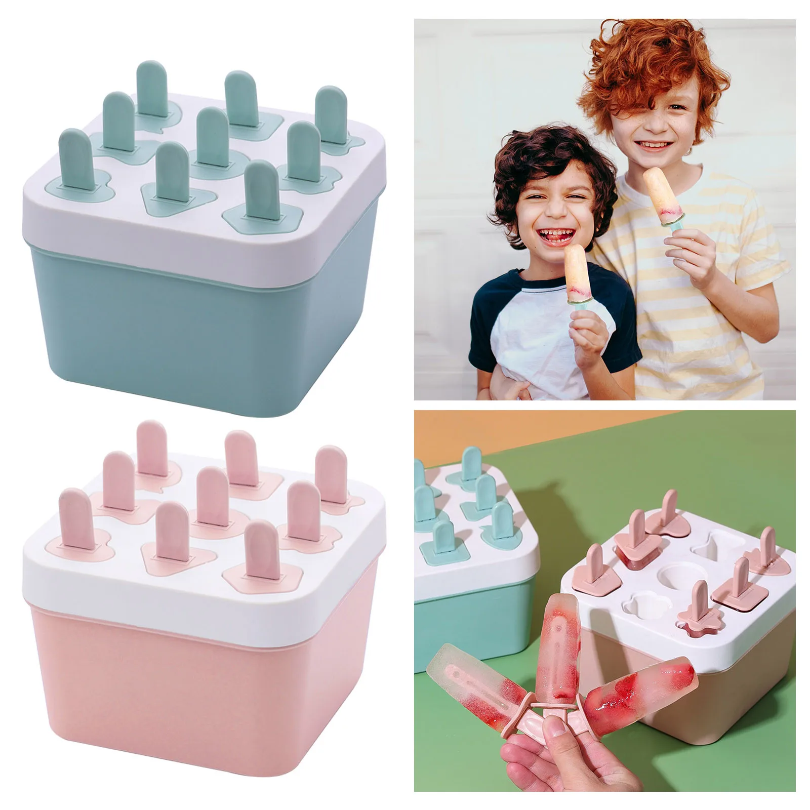 Силиконовые формы для ледяной Лоскутки, лоток для льда с палочками, органическое замораживание льда 1/2 и 1/2
Силиконовые формы для ледяной Лоскутки, лоток для льда с палочками, органическое замораживание льда 1/2 и 1/2