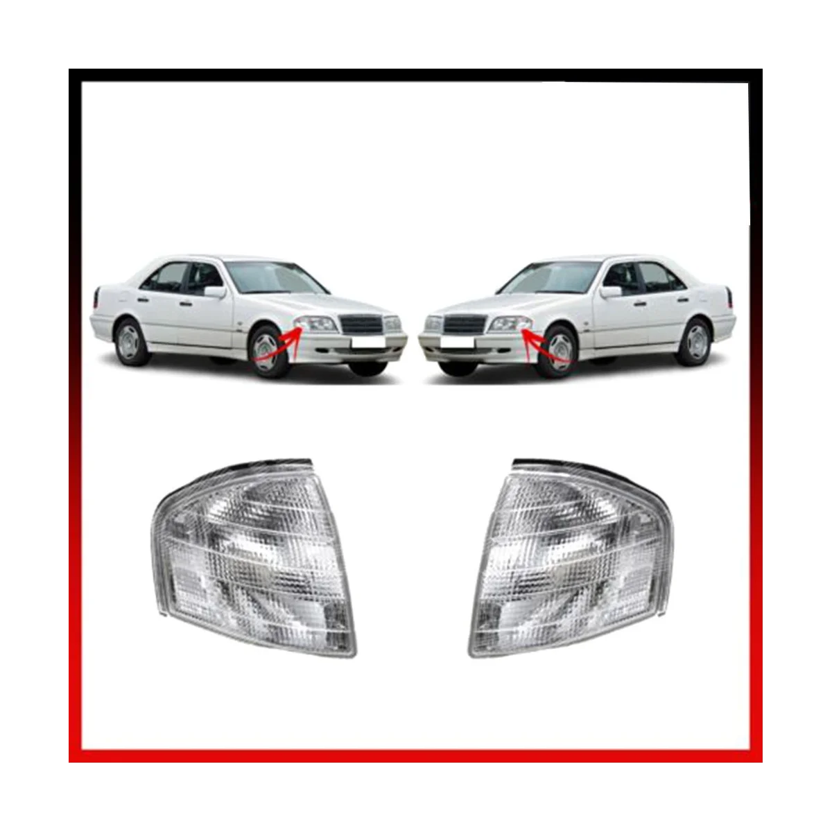 Front Indicator Corner Light Signal Lamp for Mercedes Benz C-Class W202 C180 C220 C200 C250 LH 2028260943 RH 2028261043
Front Indicator Corner Light Signal Lamp for Mercedes Benz C-Class W202 C180 C220 C200 C250 LH 2028260943 RH 2028261043