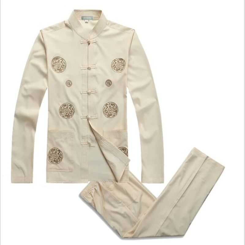 Spring autumn middle-aged Chinese tunic suit mens thin jacket men blazer man coats men Tang suit sets Chinese style stand collar
Spring autumn middle-aged Chinese tunic suit mens thin jacket men blazer man coats men Tang suit sets Chinese style stand collar
