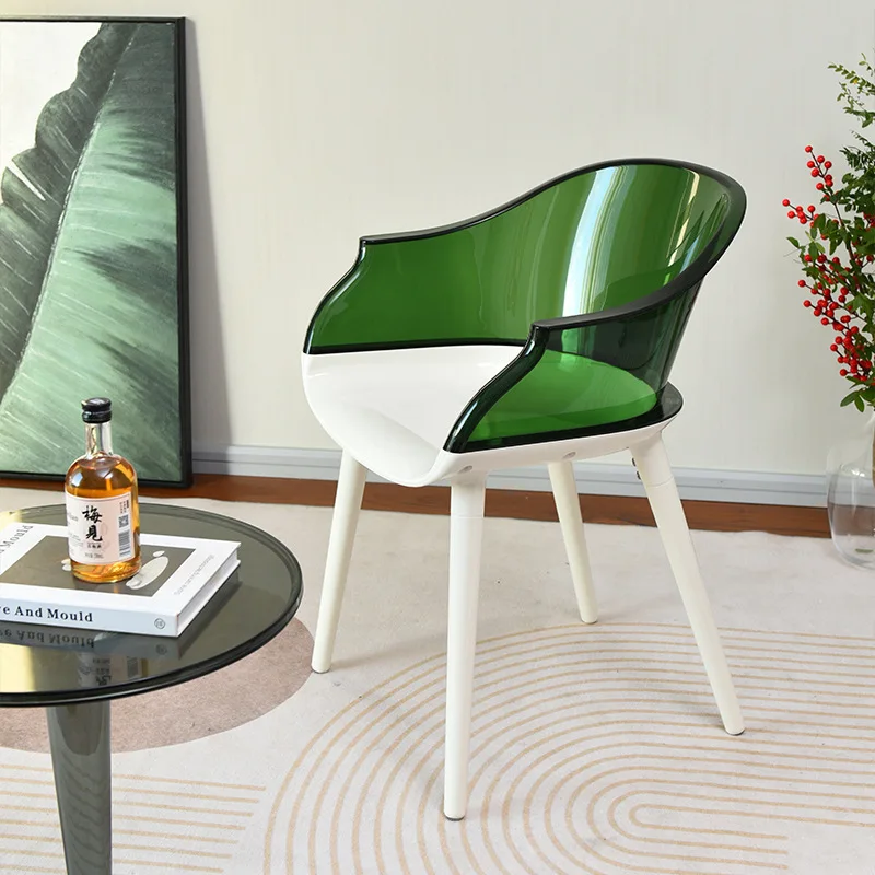 European Transparent Armchair Simple Home Armrest Dining Chair Creative Designer Desk Chair Leisure Chair
European Transparent Armchair Simple Home Armrest Dining Chair Creative Designer Desk Chair Leisure Chair