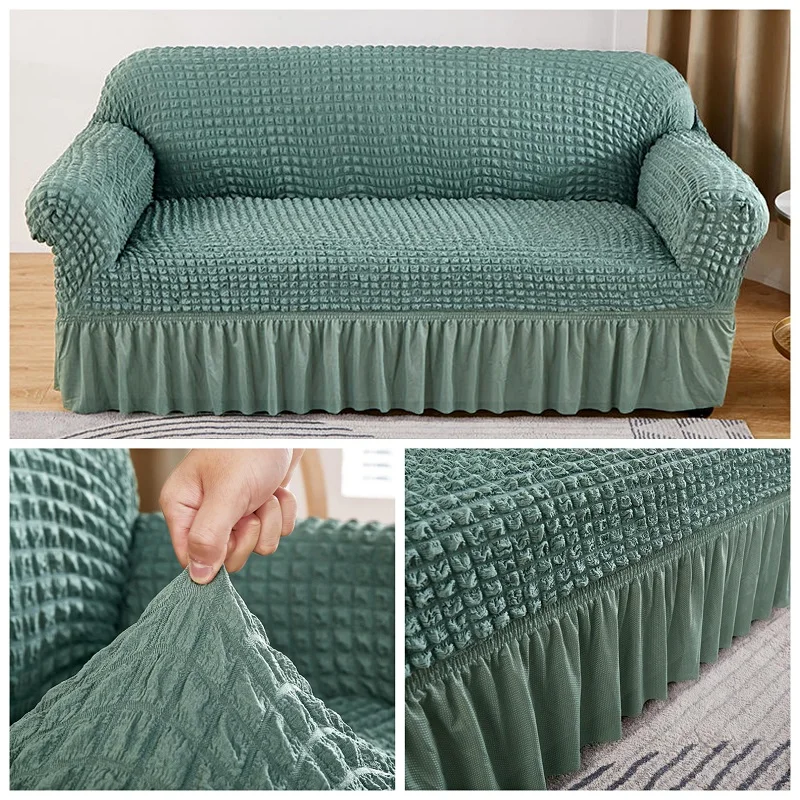 

Thick Seersucker Stretch Sofa Cover Elastic Sofa Slipcovers 1/2/3/4 Seater Couch Covers Sectional Corner L Shape Armchair Covers