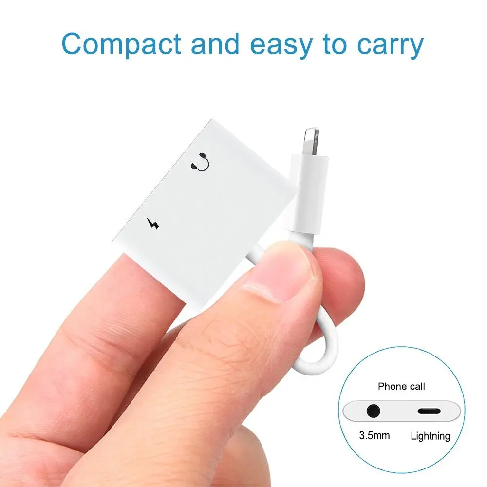 Dual Lighting Audio Adapter For IPhone XS MAX XR X 8 Plus 3.5mm Jack Earphone Charging Aux 2 In 1 Splitter For IOS 11 12 13
Dual Lighting Audio Adapter For IPhone XS MAX XR X 8 Plus 3.5mm Jack Earphone Charging Aux 2 In 1 Splitter For IOS 11 12 13