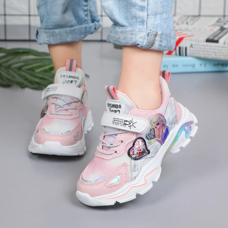 Disney girls sports shoes mesh cartoon elsa princess spring autumn children's fashion girls casual light bottom running shoes
Disney girls sports shoes mesh cartoon elsa princess spring autumn children's fashion girls casual light bottom running shoes