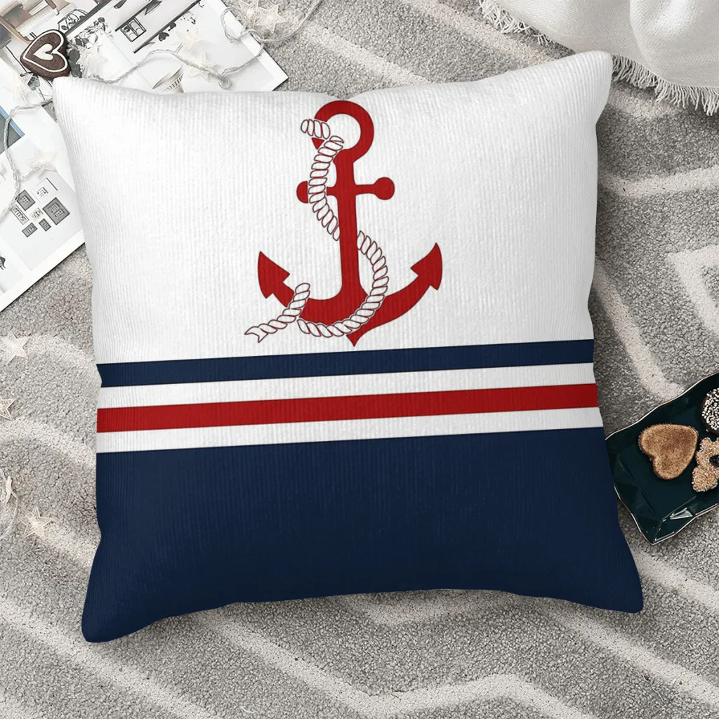 Nautical Navy Blue and White Stripes with a Red Anchor Throw Pillow Case Backpack Cojines Covers Printed Washable Home Decor
Nautical Navy Blue and White Stripes with a Red Anchor Throw Pillow Case Backpack Cojines Covers Printed Washable Home Decor