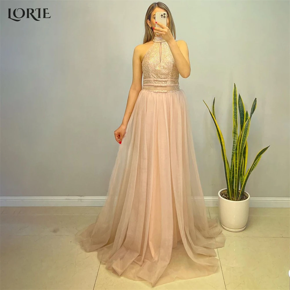 LORIE Elegant Glitter Formal Prom Dresses Halter Sleeveless Off Shoulder A-Line Shiny Evening Dress Arabia Dubai Party Gowns
LORIE Elegant Glitter Formal Prom Dresses Halter Sleeveless Off Shoulder A-Line Shiny Evening Dress Arabia Dubai Party Gowns