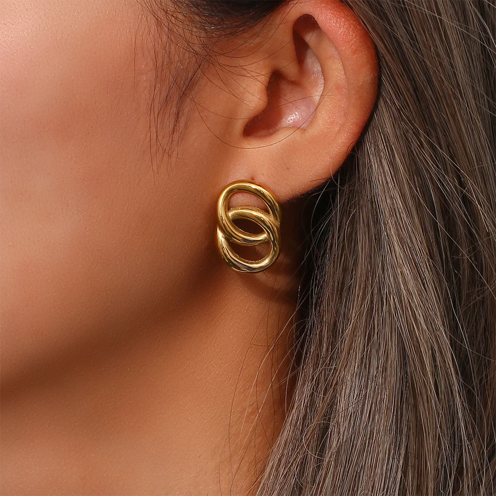 EBbelle Official Store 2022 New Stainless Steel Waterproof Tarnish Free Round Loop Link Chain Stud Earrings For Woman
EBbelle Official Store 2022 New Stainless Steel Waterproof Tarnish Free Round Loop Link Chain Stud Earrings For Woman