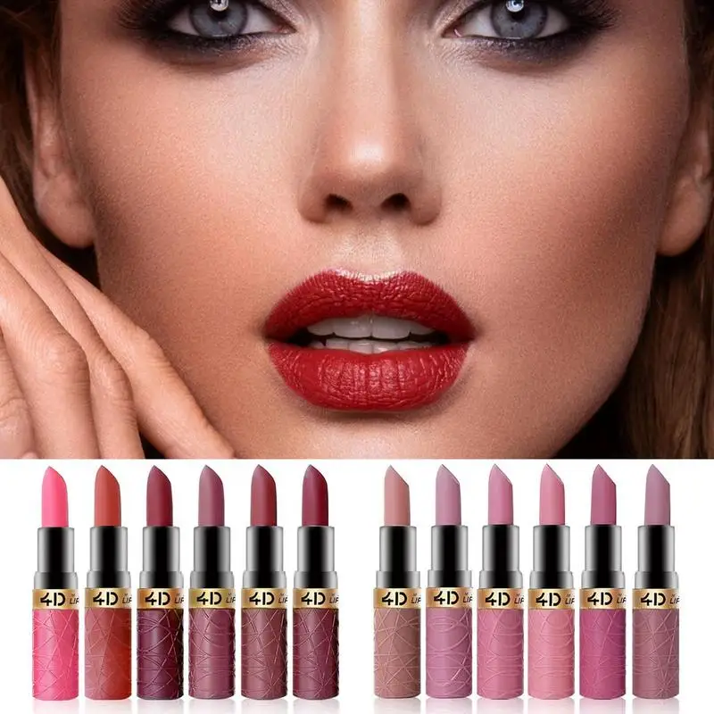 6 Colors Matte Velvet Lipsticks Long Lasting Waterproof Lipstick Makeup Set Not Fade Moisturizer Lip Gloss Makeup Cosmetic Kit
6 Colors Matte Velvet Lipsticks Long Lasting Waterproof Lipstick Makeup Set Not Fade Moisturizer Lip Gloss Makeup Cosmetic Kit