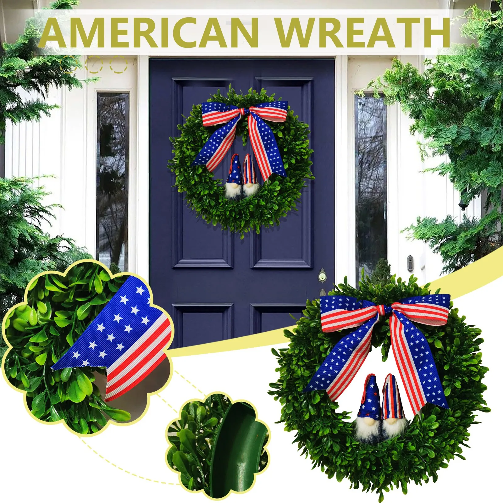 Cane Decorative Day Pendant Flower Family Artificial Circle Wreath Independence Home Decor
Cane Decorative Day Pendant Flower Family Artificial Circle Wreath Independence Home Decor