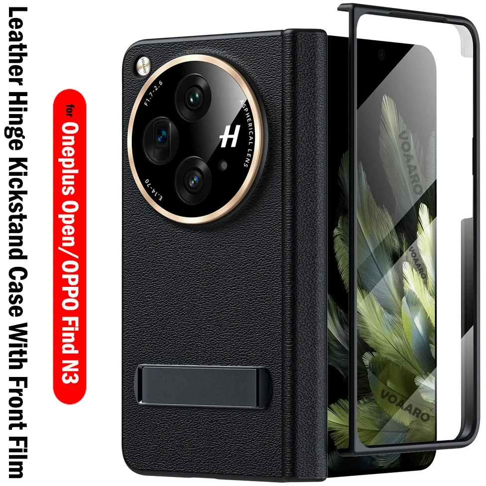 Genuine Leather Funda for Oneplus Open Hinge Case Kickstand Holder Cover for OPPO Find N3 5G Case with Front Screen Glass Film
Genuine Leather Funda for Oneplus Open Hinge Case Kickstand Holder Cover for OPPO Find N3 5G Case with Front Screen Glass Film