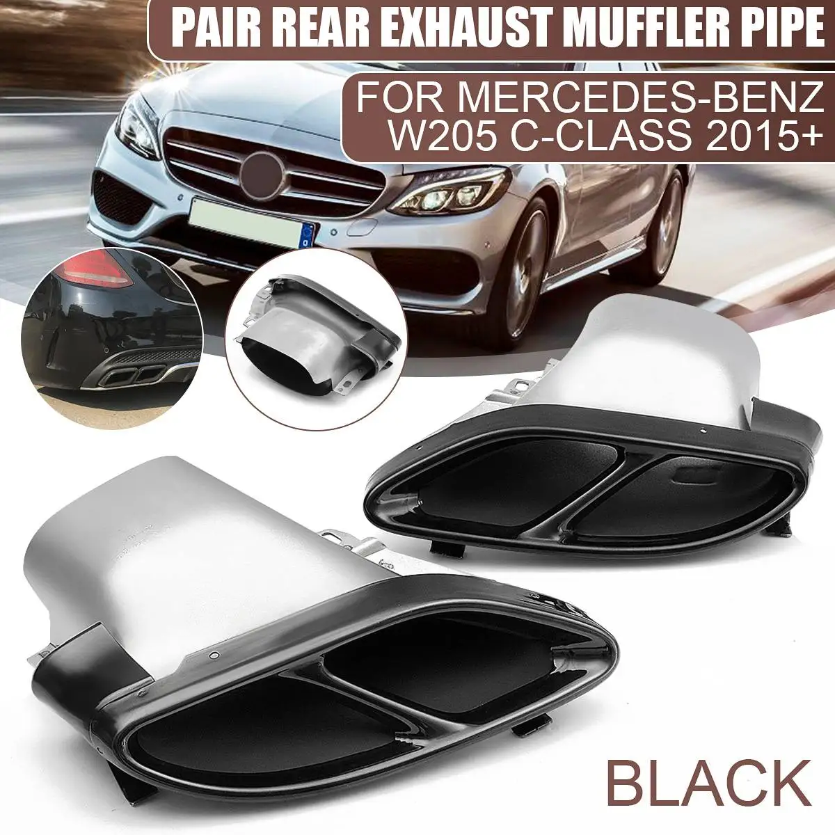 2pcs/set Exhaust Pipe Stainless Steel Muffler Tips For Mercedes/Benz C-class W205 GLC X253 GLE W166 GLS X166 2015 2016 2017 2018
2pcs/set Exhaust Pipe Stainless Steel Muffler Tips For Mercedes/Benz C-class W205 GLC X253 GLE W166 GLS X166 2015 2016 2017 2018