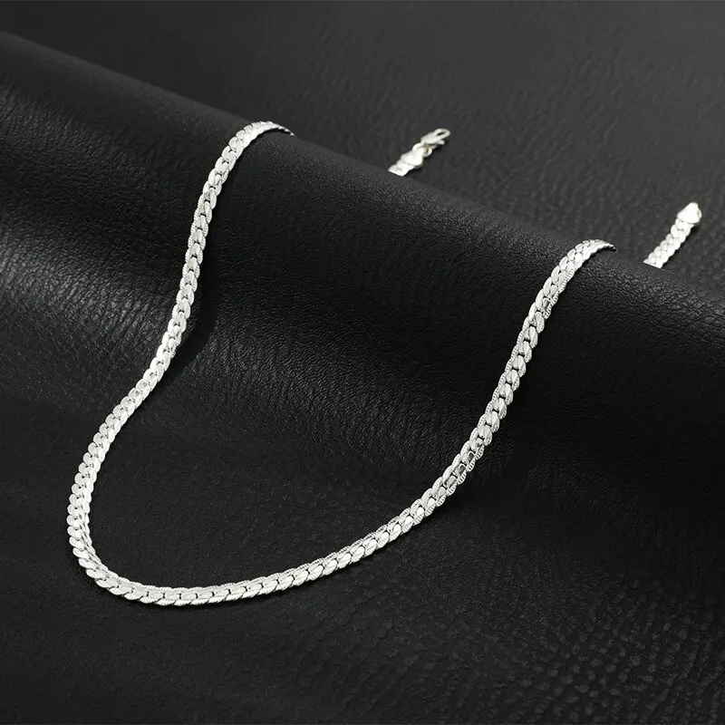 Women Simple Hip Hop Style 1Pcs Silver Plated Necklace 5Mm Full Side Copper Chain Copper Lobster Clasp Jewelry 
Women Simple Hip Hop Style 1Pcs Silver Plated Necklace 5Mm Full Side Copper Chain Copper Lobster Clasp Jewelry