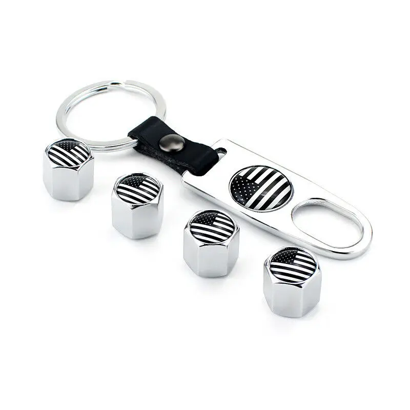 5x Silver Black White US American Flag Key Chain Fob Car Tire Air Valve Stem Cap Car Gadget Accessories
5x Silver Black White US American Flag Key Chain Fob Car Tire Air Valve Stem Cap Car Gadget Accessories