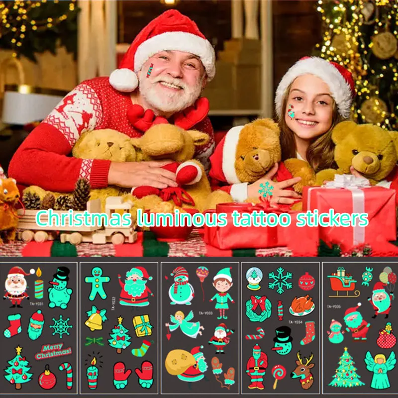 10pcs Luminous Tattoo Stickers Christmas Elk Child Kid Temporary Fake Tattoos Glow Paste on Face Arm Leg for Children Body Art
10pcs Luminous Tattoo Stickers Christmas Elk Child Kid Temporary Fake Tattoos Glow Paste on Face Arm Leg for Children Body Art