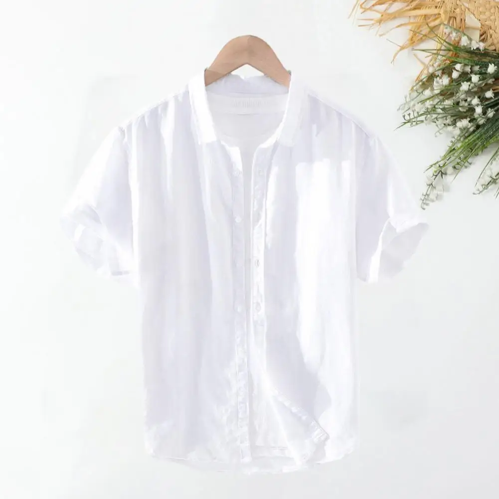 Мужская летняя рубашка свободного покроя с отложным воротником
Мужская летняя рубашка свободного покроя с отложным воротником