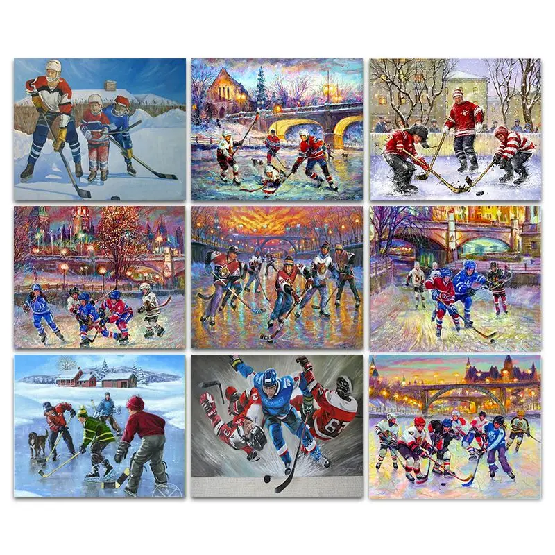 GATYZTORY Diy 50x65cm Pictures By Number Hockey Match Figure Painting By Numbers On Canvas Hand Painted Children'S Room Decor 
GATYZTORY Diy 50x65cm Pictures By Number Hockey Match Figure Painting By Numbers On Canvas Hand Painted Children'S Room Decor