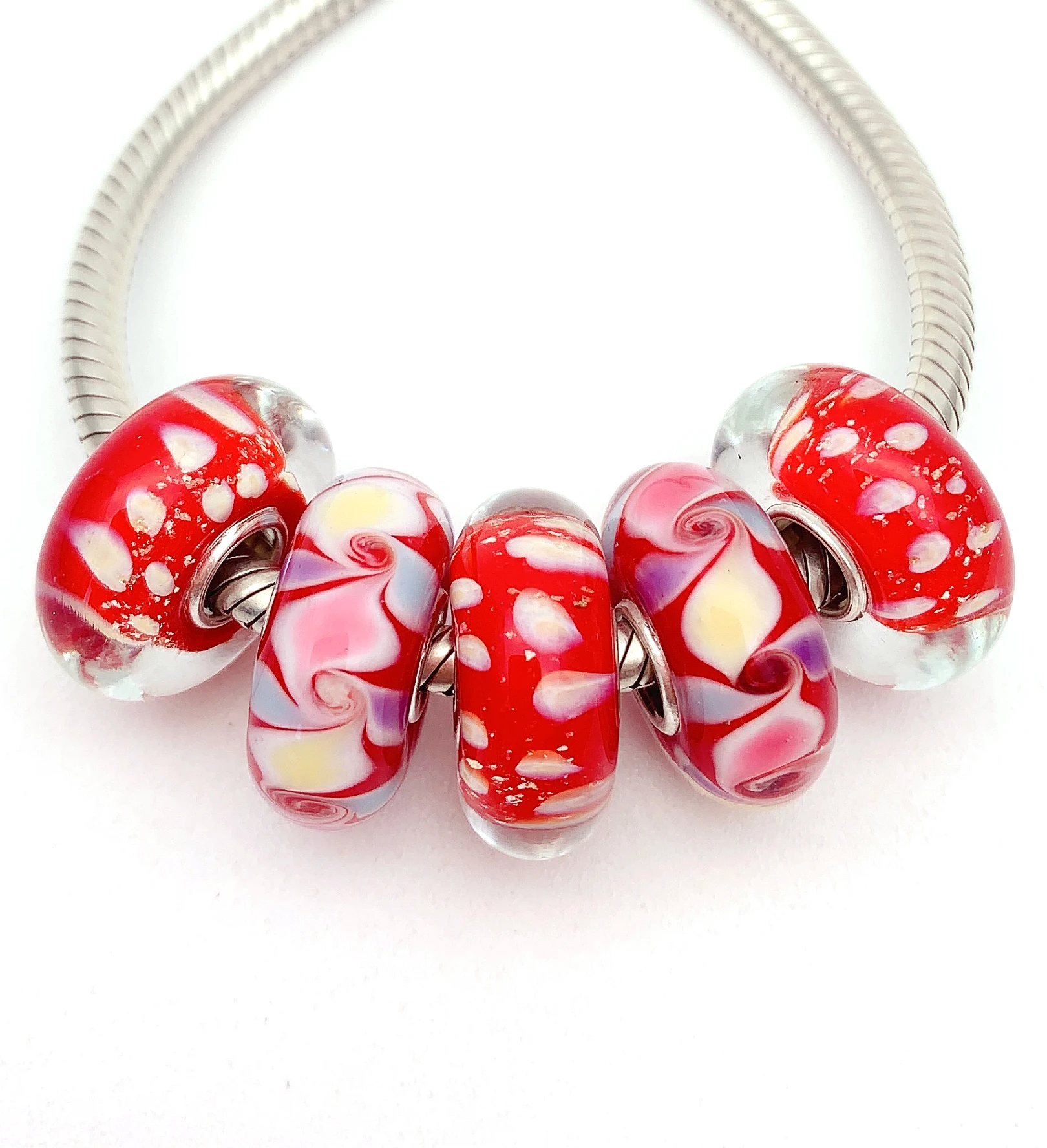 XHYG79 5X 100% Authenticity S925 Sterling Silver Beads Murano Glass beads Fit European Charms Bracelet diy jewelry Lampwork
XHYG79 5X 100% Authenticity S925 Sterling Silver Beads Murano Glass beads Fit European Charms Bracelet diy jewelry Lampwork