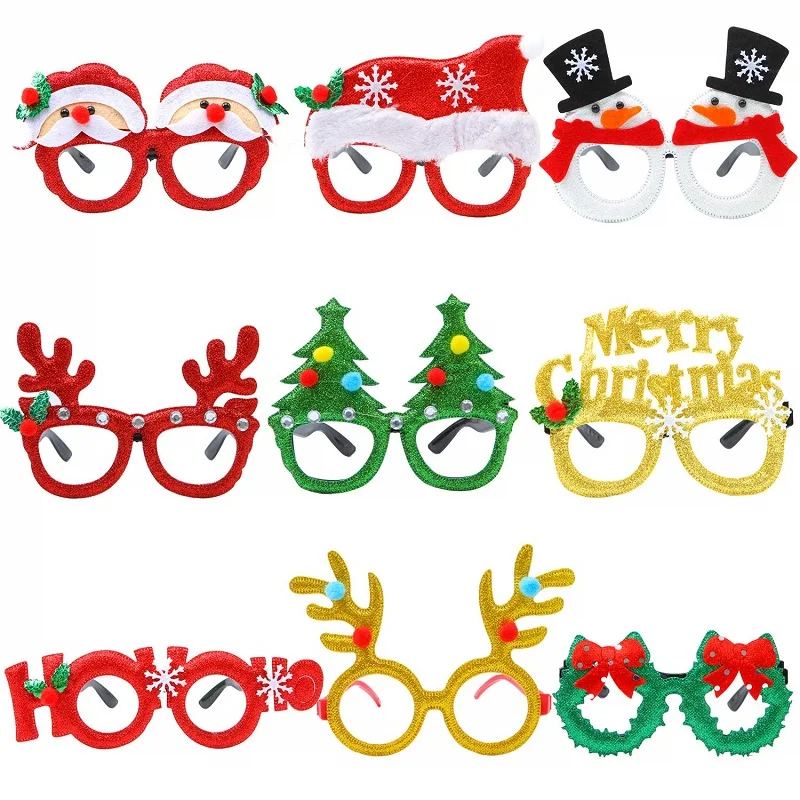 Christmas Glasses Set Funny Glitter Party Glasses Frame Christmas Decoration Costume Eyeglasses for Xmas Party Holiday Favors
Christmas Glasses Set Funny Glitter Party Glasses Frame Christmas Decoration Costume Eyeglasses for Xmas Party Holiday Favors