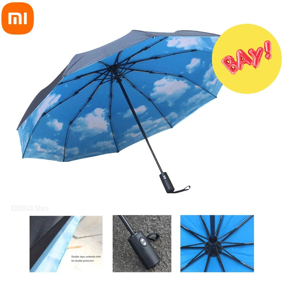 Xiaomi Windproof Automatic Folding Umbrella Women Men Car Luxury Large Business Umbrella Parasol Double Ten Bone Umbrellas
Xiaomi Windproof Automatic Folding Umbrella Women Men Car Luxury Large Business Umbrella Parasol Double Ten Bone Umbrellas